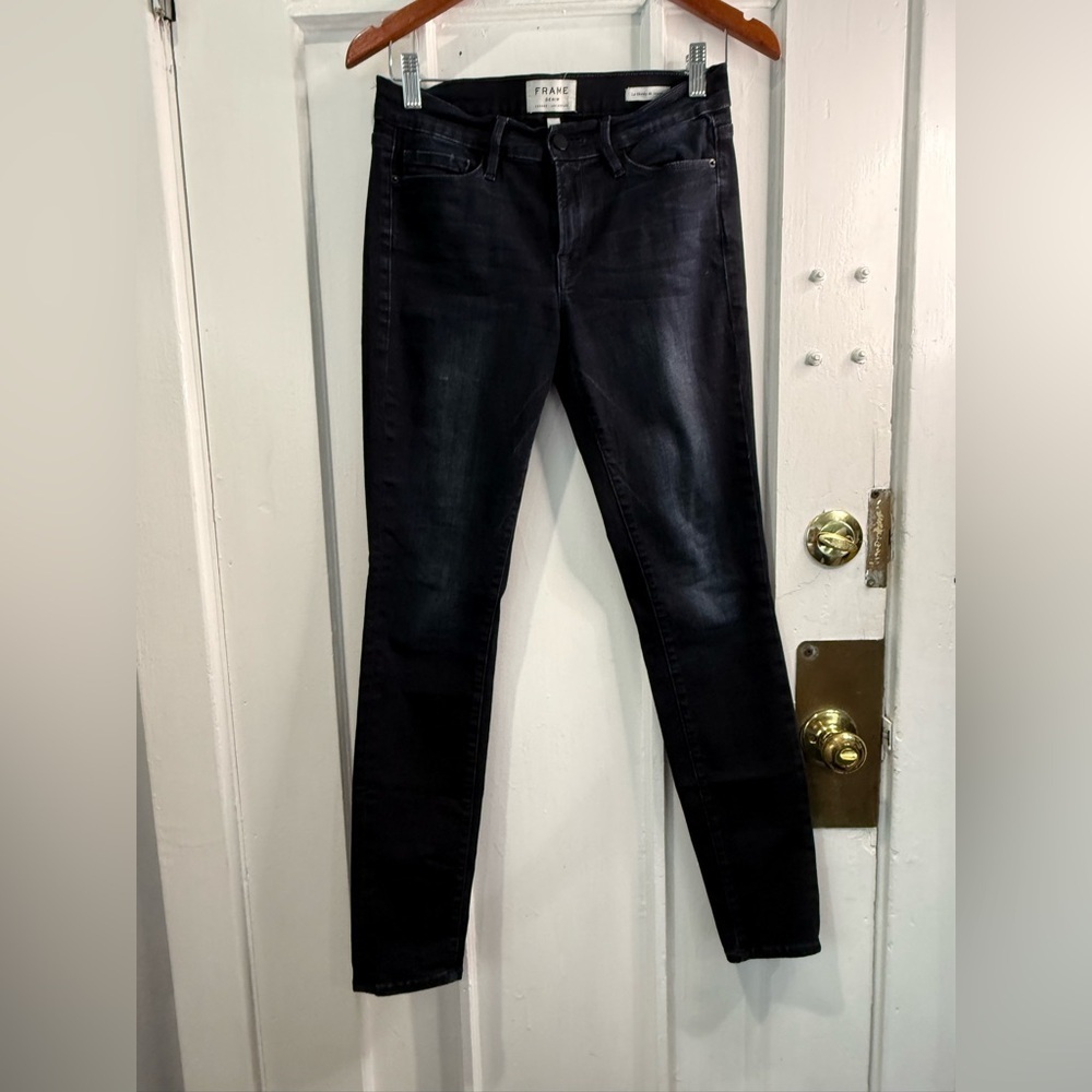 Frame Denim Dark Wash Skinny Jeans
